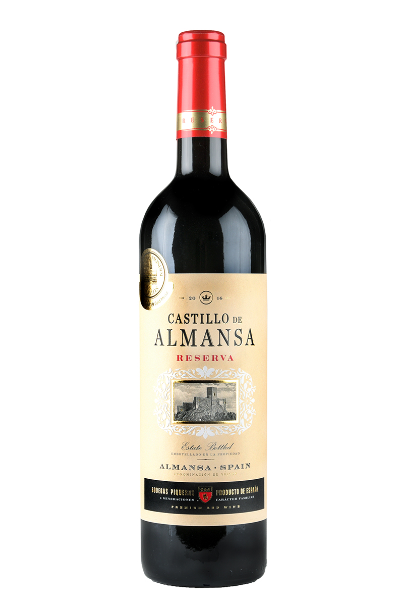 Castillo de Almansa Reserva DO, 14,00% Vol., Bodegas Piqueras, Spanien