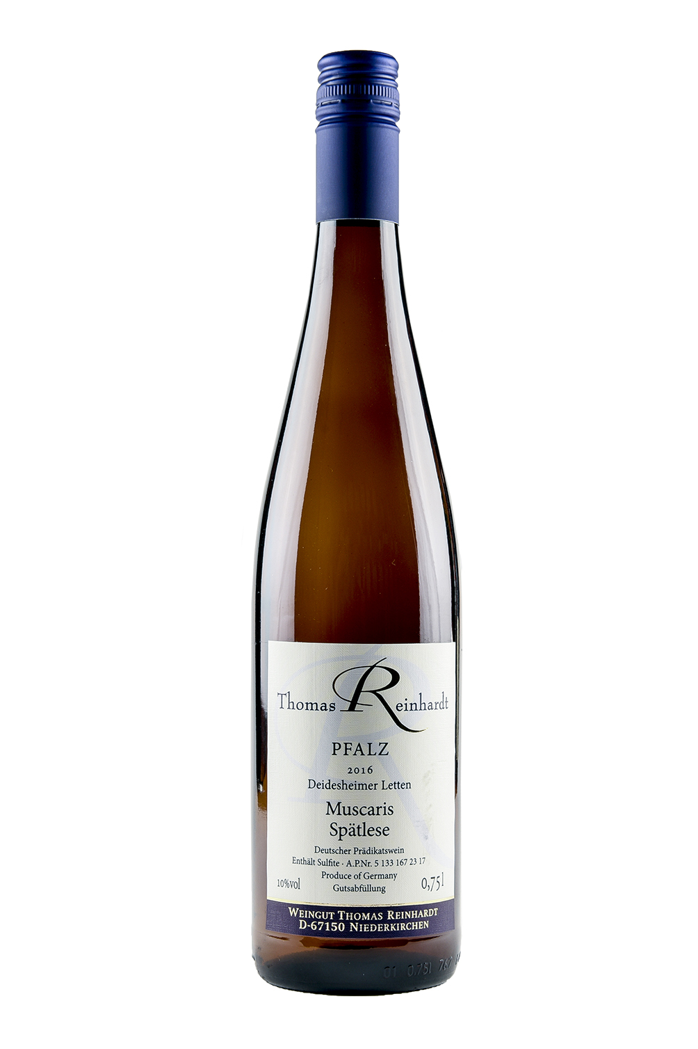 Muscaris Spätlese DQ, Deidesheimer Letten, Weingut Thomas Reinhardt, Pfalz