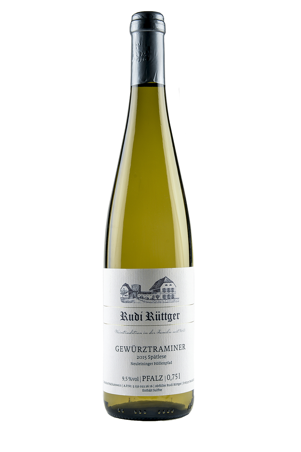 Gewürztraminer Spätlese DQ 9,50% Vol., Weingut Rudi Rüttger, Pfalz