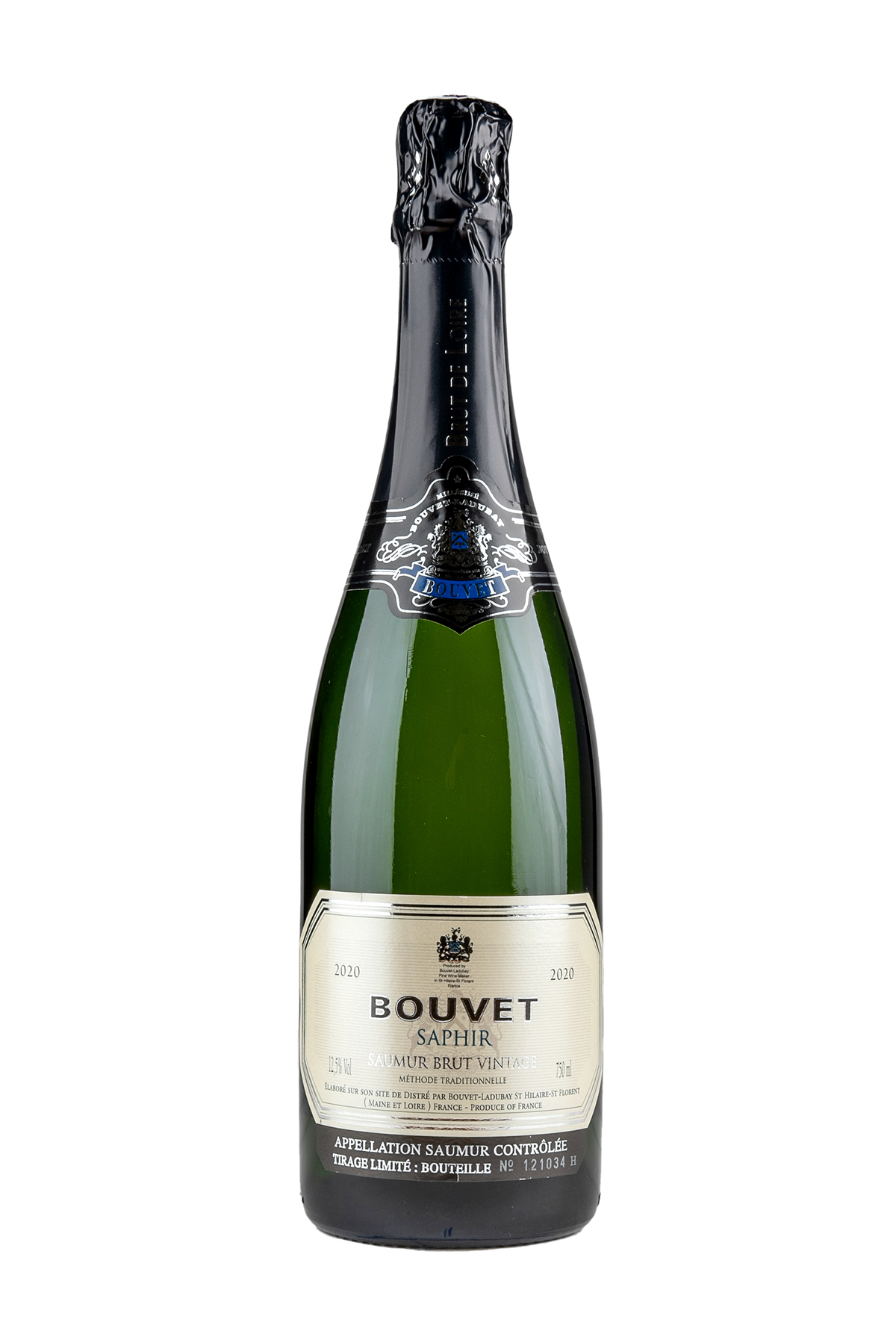 Bouvet Cremant Saphir 12,5% Vol., Saumur Brut Vintage, Loire