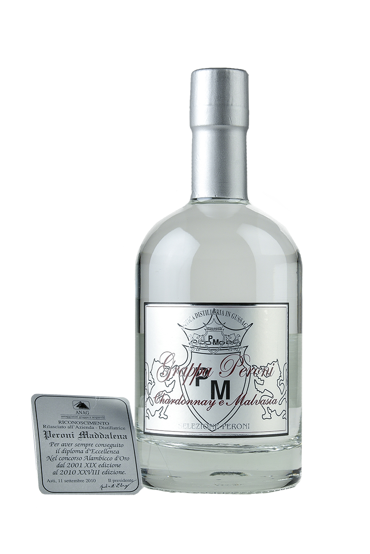 Grappa Chardonnay & Malvasia 42% Vol., Distillerie Peroni Maddalena