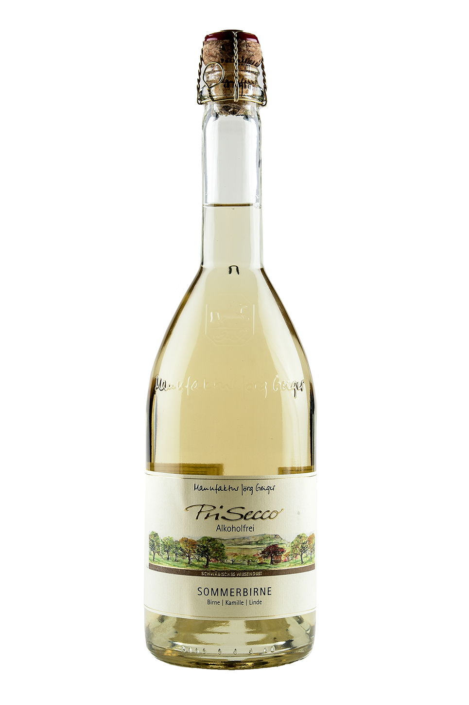 PriSecco Sommerbirne - Alkoholfrei, Manufaktur Jörg Geiger